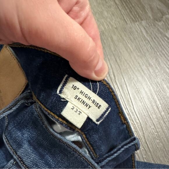 Madewell 10" High-Rise Skinny Jeans in Danny Wash:‎ Tencel Denim Edition Sz 23T - Picture 8 of 15